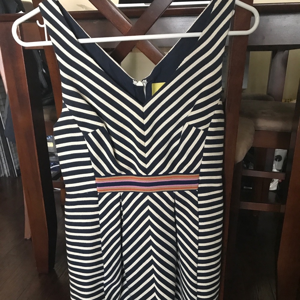 New Anthropologie Maeve Striped Mitred Dress 0p